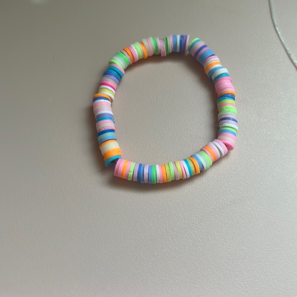 Boho Clay Bead Bracelet